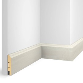 Плинтус Cosca Decor NanoFlex ЕP07 Груша Белая 80x16x2400 мм