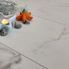 Ламинат MSPC Stone Floor Бело-серый Мрамор